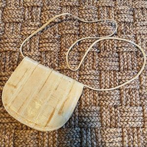 Vintage Reptile Tan Crossbody Purse